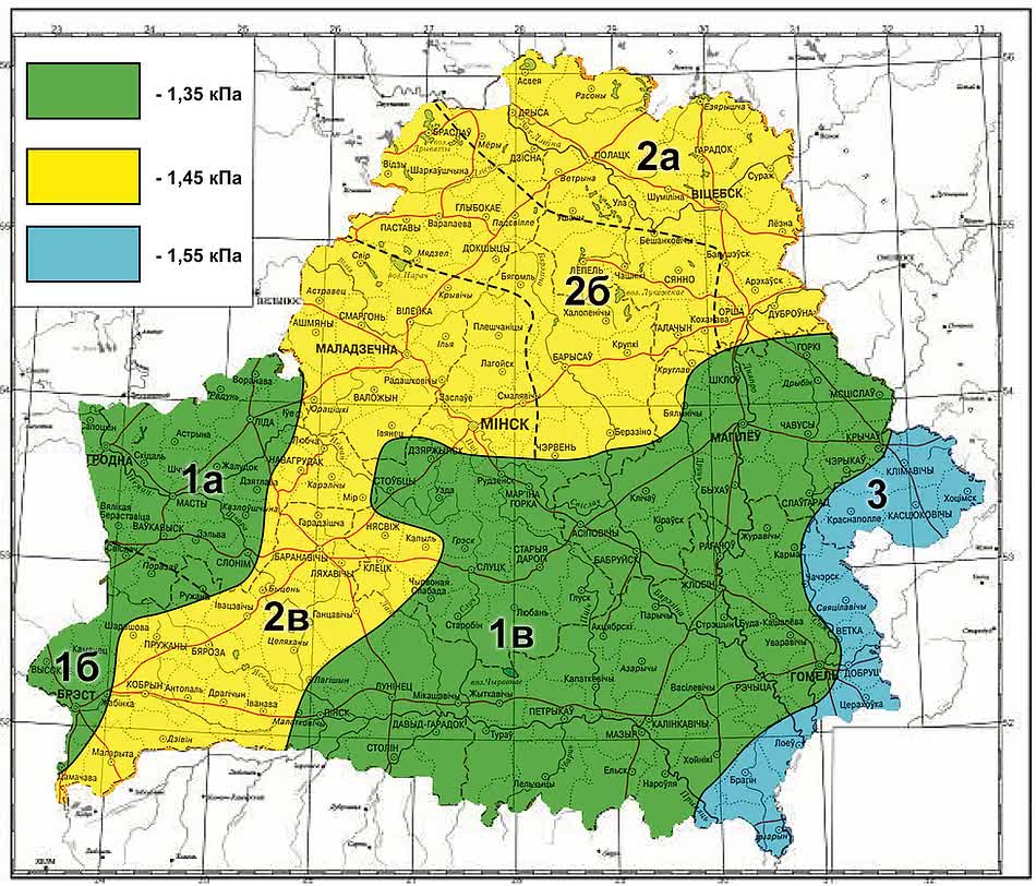 Снеговая нагрузка в беларуси карта